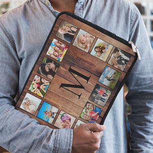 Funda Para Portátil Collage de fotos familiar personalizado recuperó m