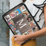 Funda Para Portátil Collage de fotos personalizado Familia Rustic Farm<br><div class="desc">Crea tu propia funda de ordenador portátil de 14 fotos personalizada con tus imágenes personalizados sobre un fondo rústico de madera de madera estilo casa de campo. El diseño también incluye su monograma. Añade tus fotos,  diseños o obras de arte favoritas para crear algo realmente único.</div>