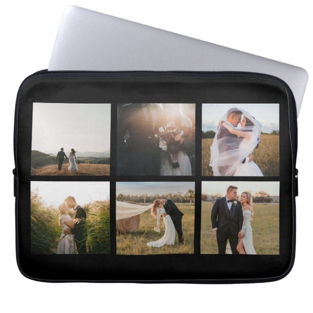 Funda Para Portátil Collage de fotos sencillo moderno (Frente)