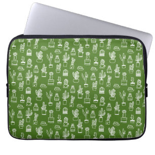 Funda Para Portátil Collage del cactus del dibujo de la mano