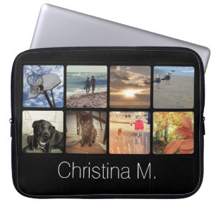 Funda Para Portátil Collage multi de encargo de la imagen del mosaico