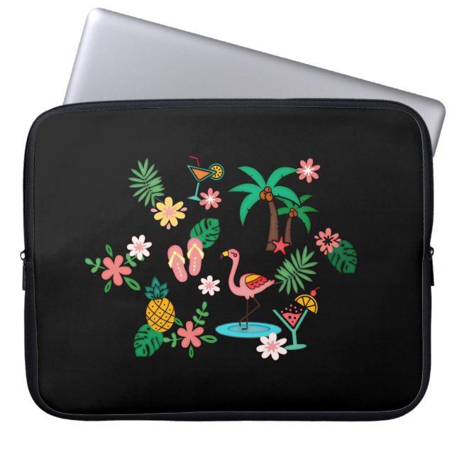 Funda Para Portátil Collage tropical (Frente)