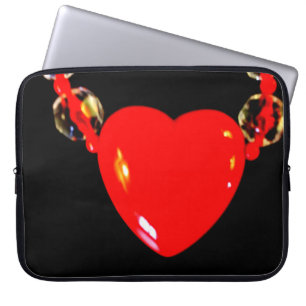 Funda Para Portátil Collar del corazón rojo