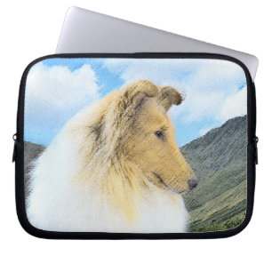 Funda Para Portátil Collie in Mountains (Rough) Pintura - Perro Art