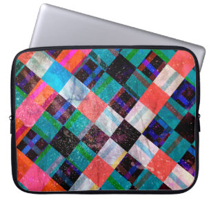 Funda Para Portátil Color acuarela de fondo retro con geométrico o