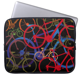 Funda Para Portátil Color Bicicletas Negro