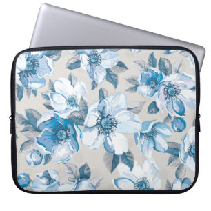 Funda Para Portátil Color de agua del florecimiento del cerezo: Manzan