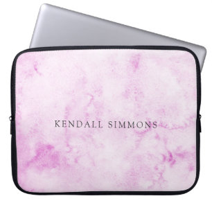 Funda Para Portátil Color de agua rosa elegante