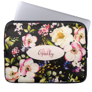 Funda Para Portátil Color de agua rosas amarillas rosas rosas rosas ne