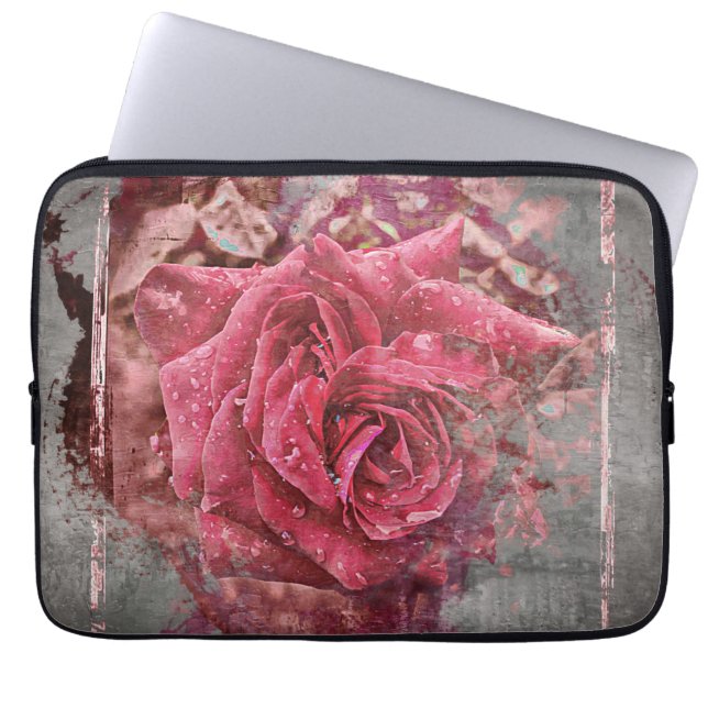 Funda Para Portátil Color de rosa rosado (Frente)