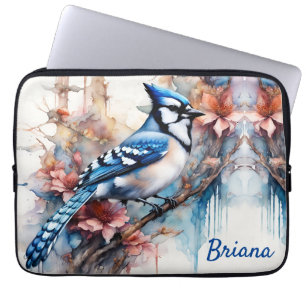 Funda Para Portátil Color del agua del cerezo de Jay azul