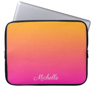 Funda Para Portátil Color del gradiente amarillo y rosa