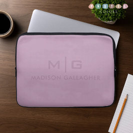 Funda Para Portátil Color Lila Pastel Luz Suave Sólida Púrpura