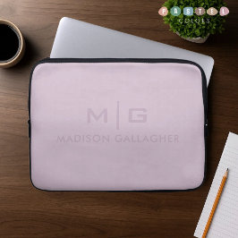 Funda Para Portátil Color Lila Pastel Luz Suave Sólido Púrpura