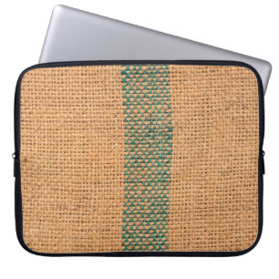 Funda Para Portátil Color marrón del paño de chaqueta natural texturad