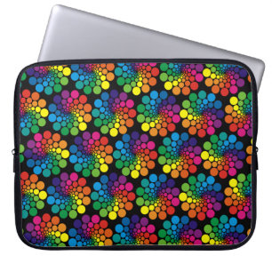 Funda Para Portátil Color Points Circle Pattern + your background