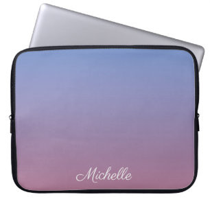 Funda Para Portátil Color rosa pálido y gris azul