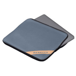 Funda Para Portátil Color sólido azul retro Plata personal