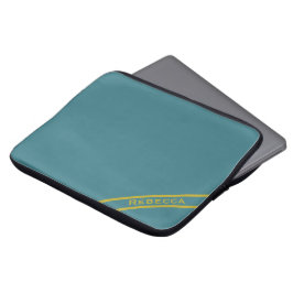 Funda Para Portátil Color sólido turquesa liso personal