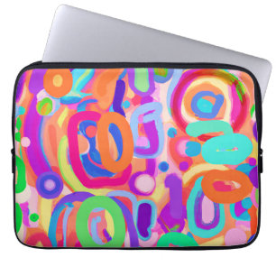 Funda Para Portátil Colores Brillantes y Patrón Vibrante
