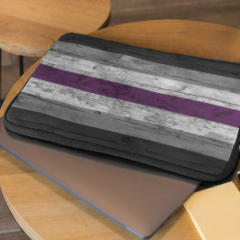 Funda Para Portátil Colores de la bandera del Orgullo Asexual de Grano