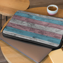 Funda Para Portátil Colores de la bandera del Orgullo Trans sutiles de