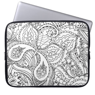 Funda Para Portátil Colores Flores Arte Nuevo Diseño Floral Estética F