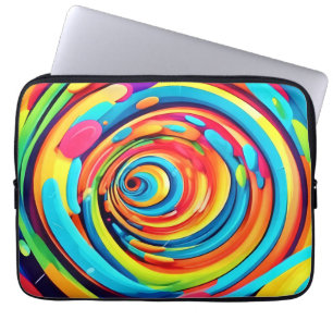 Funda Para Portátil Colores giratorios en túnel psicodélico