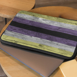 Funda Para Portátil Colores sutiles de la bandera del Orgullo no binar