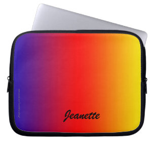 Funda Para Portátil Colores vivos del arco iris de la manga del