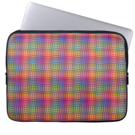 Funda Para Portátil Colorful Checker Abstract Pattern