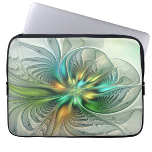 Funda Para Portátil Colorful Fantasy Modern Abstract Flower Fractal