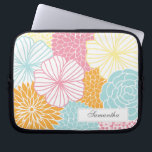 Funda Para Portátil Colorful Mod Florals<br><div class="desc">Esta elegante portada portátil puede ser personalizada con su nombre, monograma, iniciales, una fecha especial (aniversario del boda, cumpleaños, etc) o cualquier texto de su elección. Este funda es el accesorio de moda perfecto para los meses de primavera o verano o para calentar su invierno! Visite nuestras tiendas para diseños...</div>