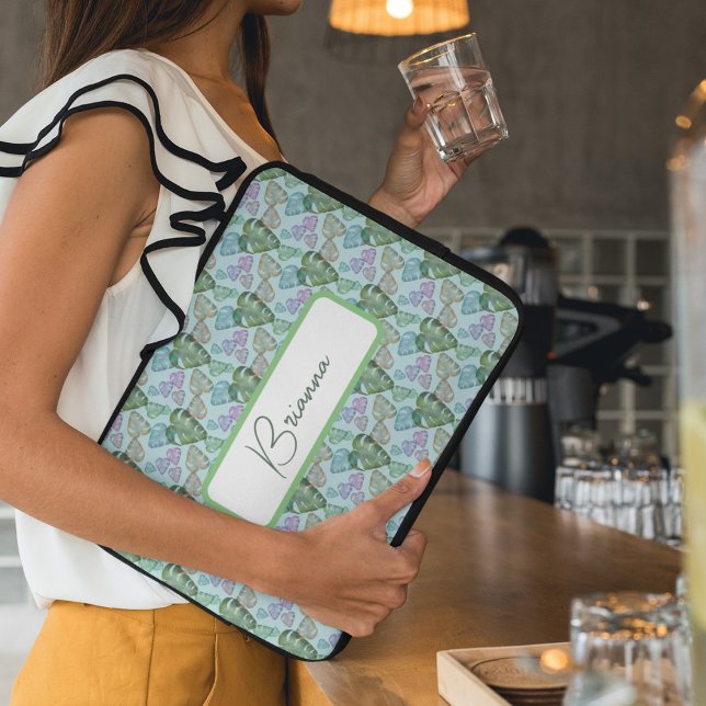 Funda Para Portátil Colorida acuarela Monstera Deliciosa (Subido por el creador)