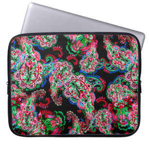Funda Para Portátil Colorida acuarela paisley ilustracion floral pa
