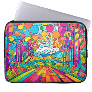 Funda Para Portátil Colorida escena del Parque Personalizado