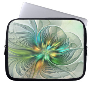 Funda Para Portátil Colorida Fantasía Moderna Abstracto Flor Fractal