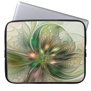 Funda Para Portátil Colorida Fantasía Moderna Resumen Flor Fractal