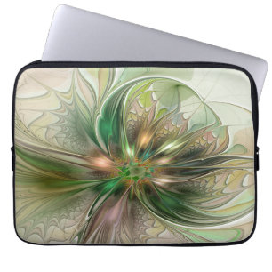 Funda Para Portátil Colorida Fantasía Moderna Resumen Flor Fractal