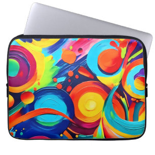 Funda Para Portátil Colorida pintura de caos cósmico