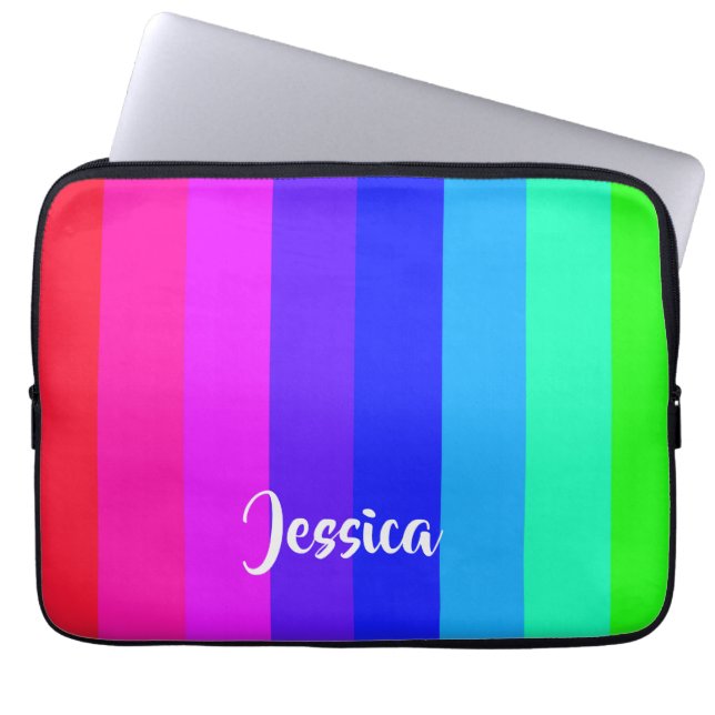 Funda Para Portátil Coloridas líneas de arco iris (Frente)
