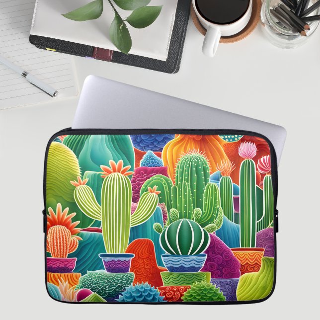 Funda Para Portátil Colorido Cacti (Subido por el creador)