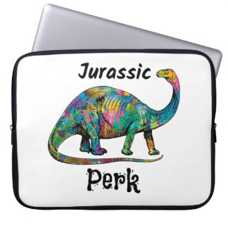 Funda Para Portátil Colorido Dinosaurio Jurásico Blanco