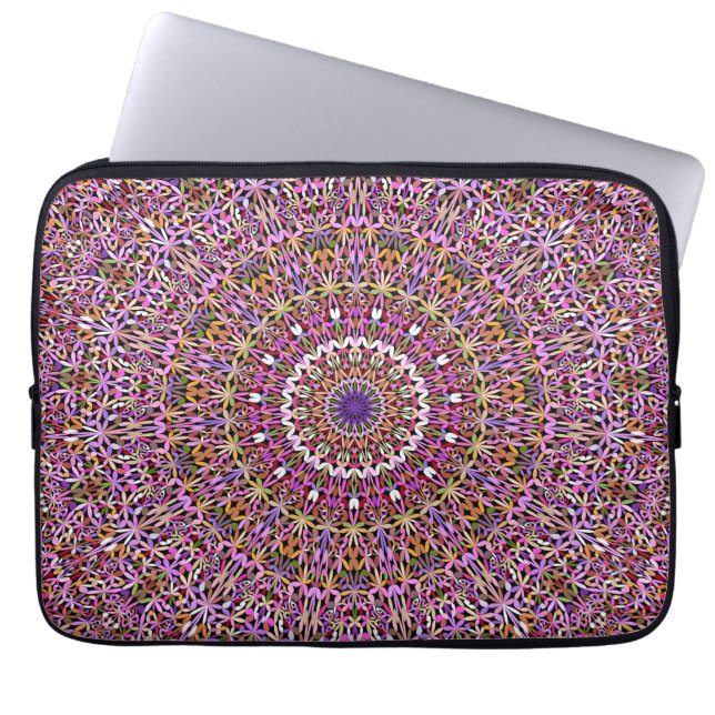 Funda Para Portátil Colorido jardín espiritual Mandala (Frente)