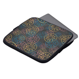 Funda Para Portátil Colorido patrón de dólar de arena en negro