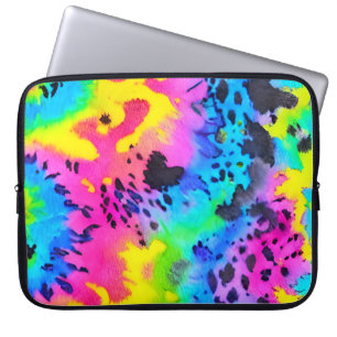 Funda Para Portátil Colorido patrón de tinte de chita salvaje