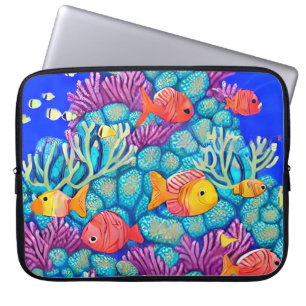 Funda Para Portátil Colorido Patrón sin soldadura del arrecife de cora