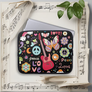 Funda Para Portátil Colorido retro Psicodélico Paz Amor