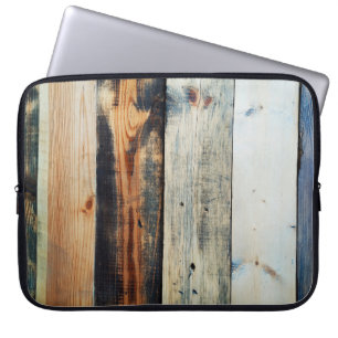 Funda Para Portátil colorido textureabstracto de madera, fondo, tabler