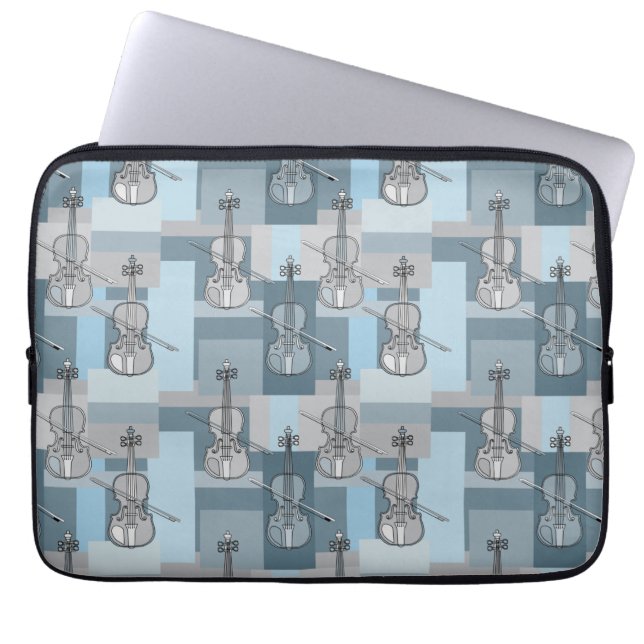 Funda Para Portátil Coloridos bloques de violín (Frente)